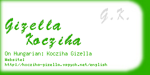 gizella kocziha business card